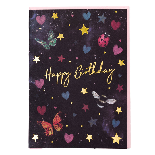 Happy Birthday Midnight Garden Greeting Card