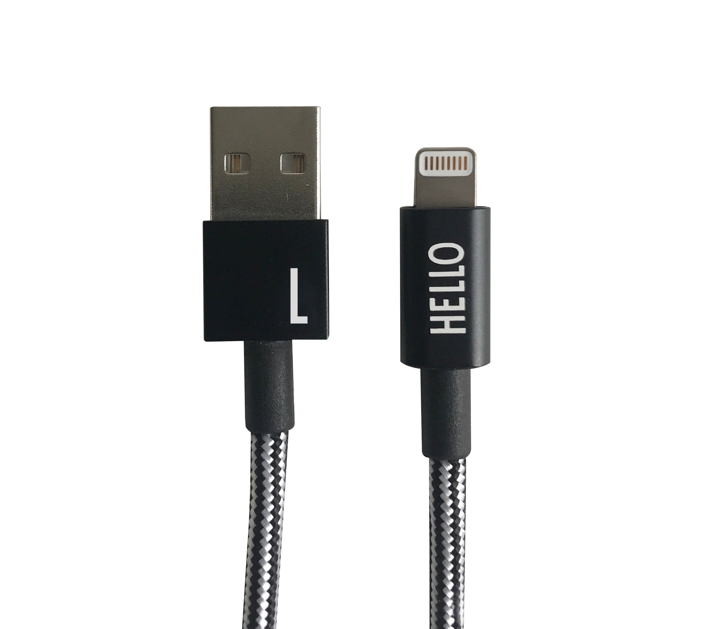 Design Letters - Lightning Cable 1 Meter L - Black (60201010L)