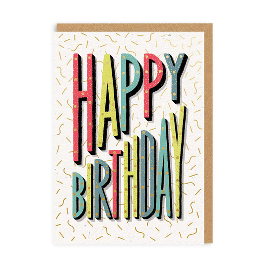Happy Birthday Colourful Greeting Card