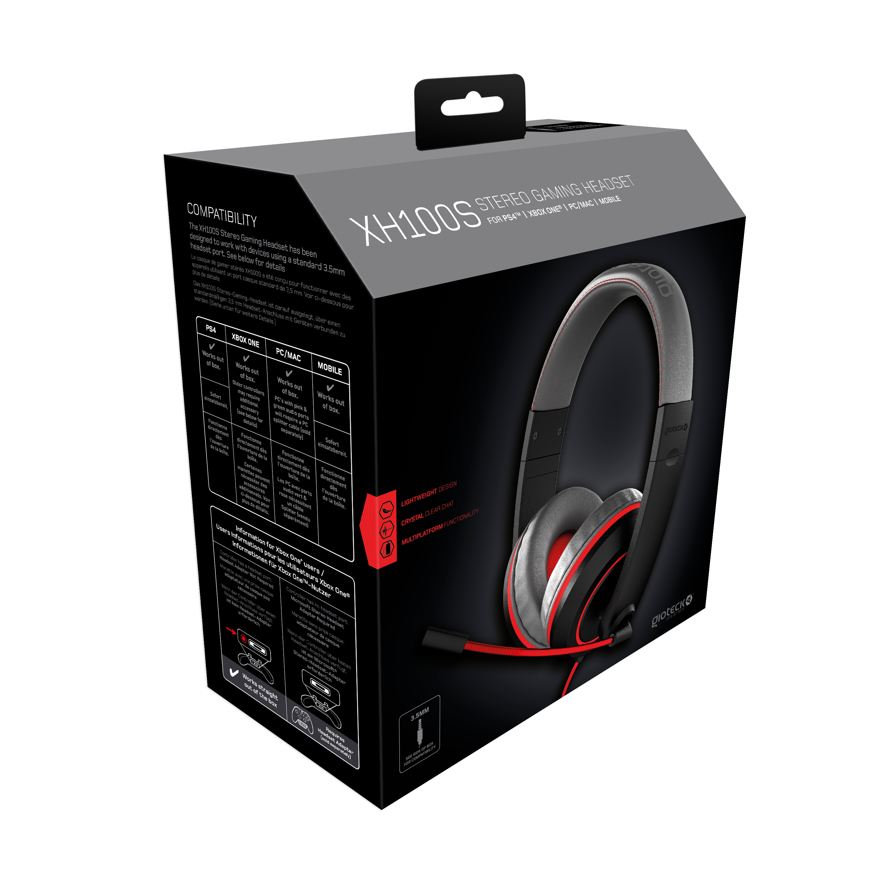 Gioteck XH-100S Wired Stereo Headset (PC,MAC, PS4, XONE)