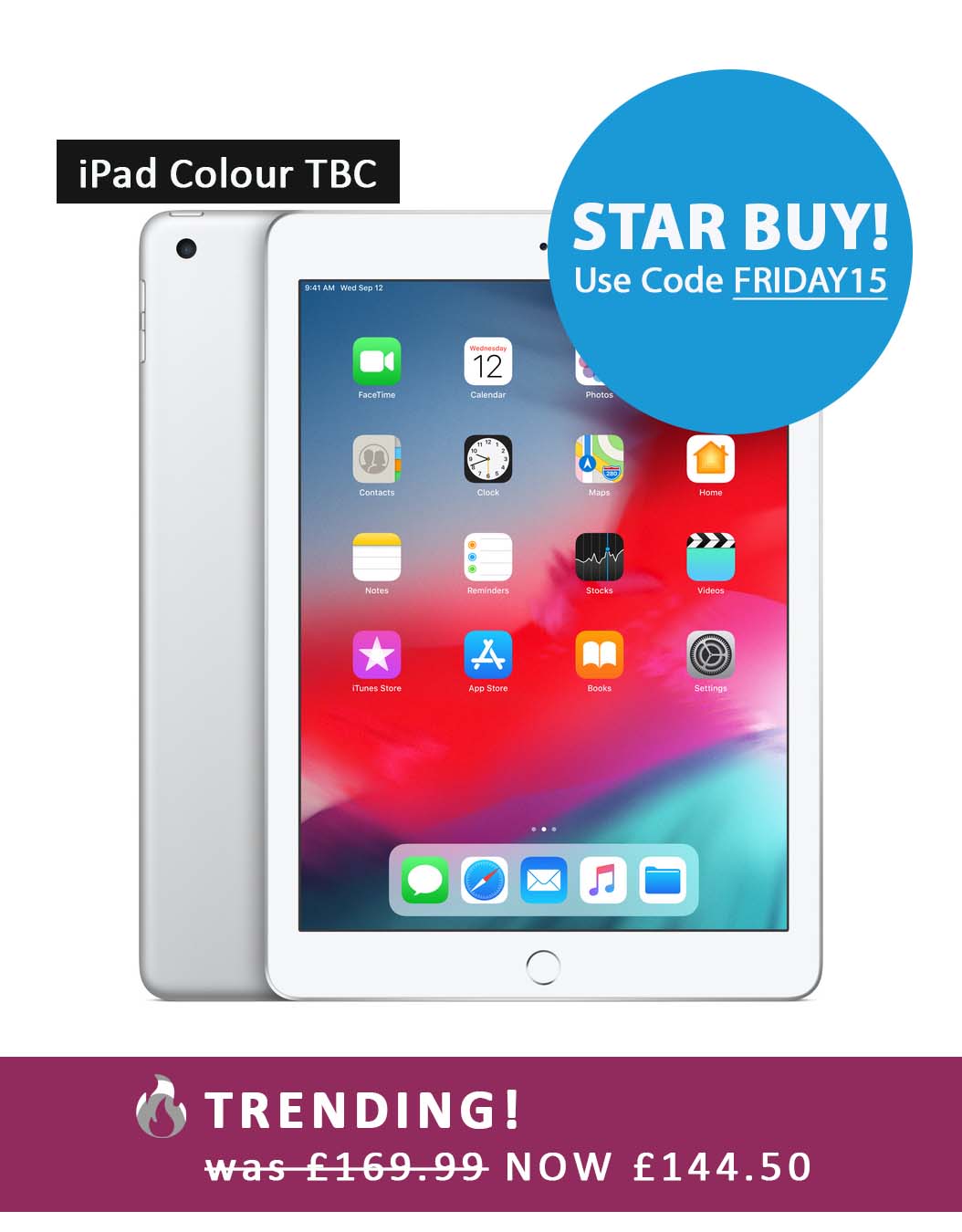 Refurbished Apple iPad 6 A1893 Wi-Fi 32GB