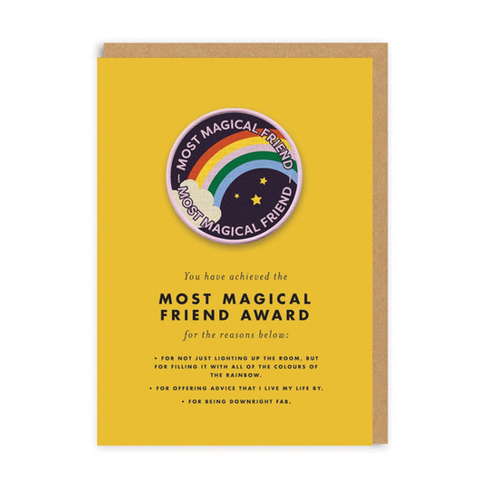 Most Magical Friend Woven Patch Greeting Card