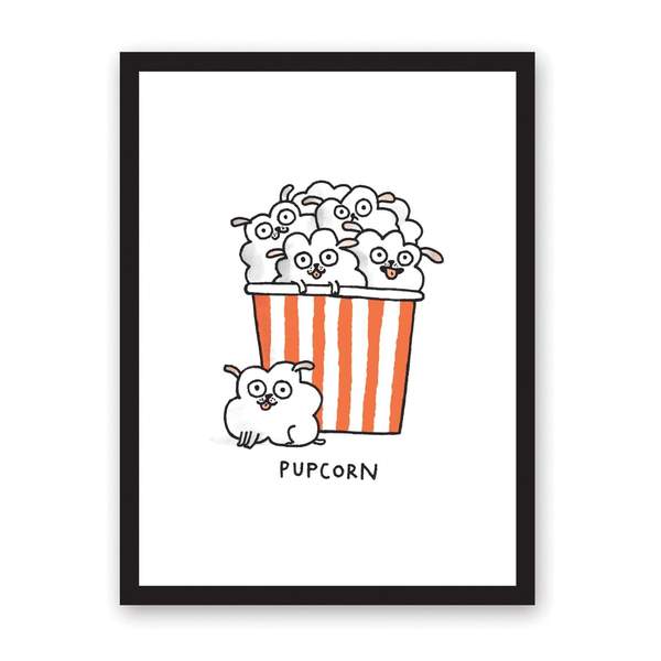 Pupcorn Riso Print