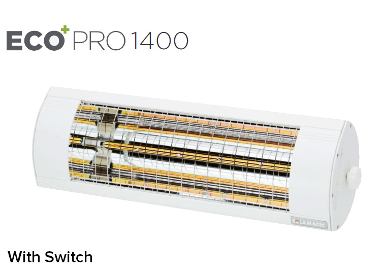 ​Solamagic - 1400 ECO+ PRO Patio Heater W/Switch - White