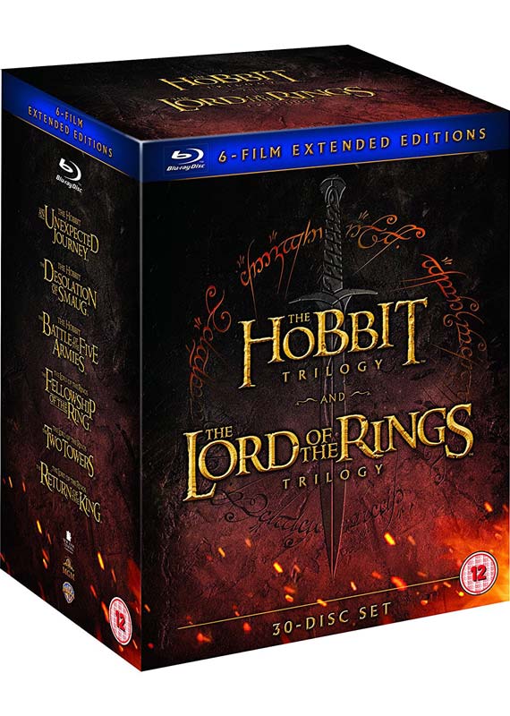 Hobbit Trilogy & Lord of the Rings Trilogy: Extended Editions (30-disc) (Blu-ray)