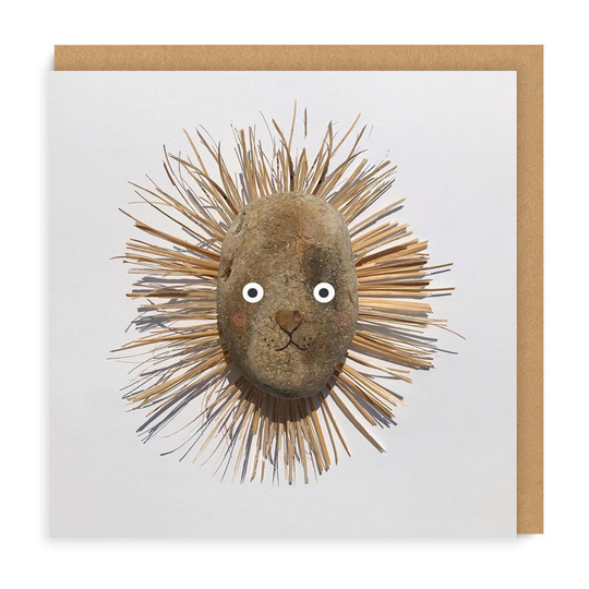 Lion Square Greeting Card