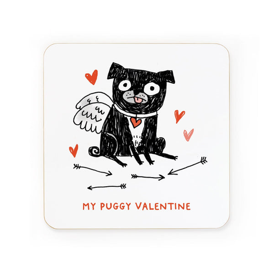 My Puggy Valentine Coaster