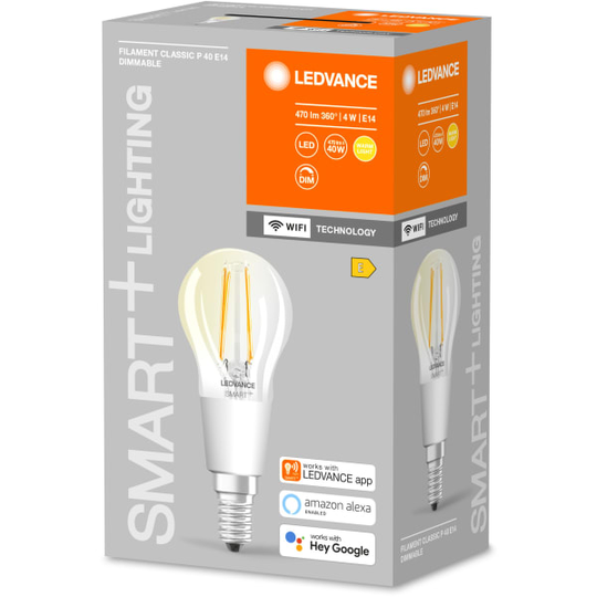 Ledvance - SMART+ Mini Ball 40W/827 Filament E14 - WiFi