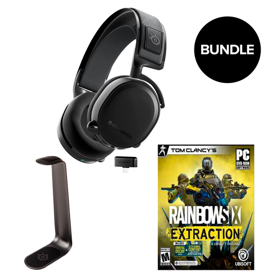 Steelseries - Arctis 7+ Wireless Gaming Headset & HS Stand & Rainbow 6 Extraction - Bundle