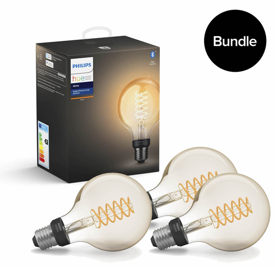 Philips Hue - 3xE27 Filament G93 - Bundle