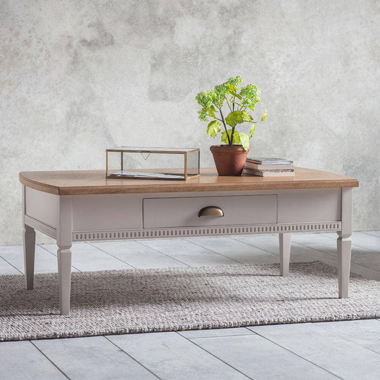 The Atlantic 1 drawer coffee table Neutral