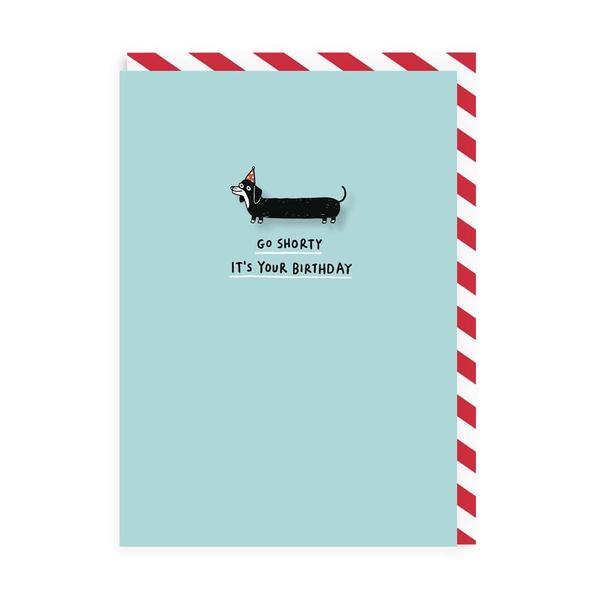 Go Shorty Birthday Enamel Pin Card