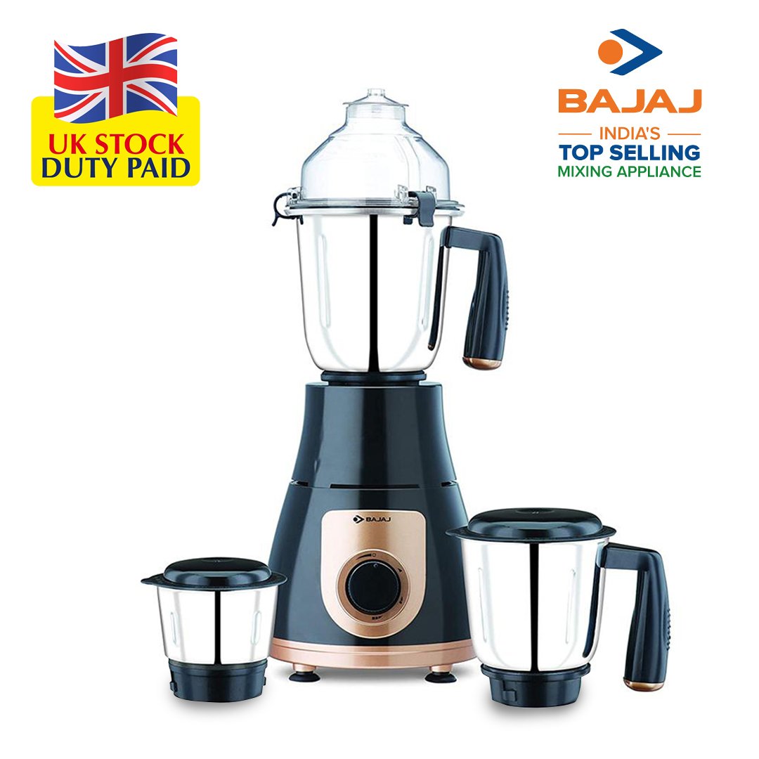 Bajaj GX 3701 750 Watts Mixer Grinder with 3 Jars (Black)