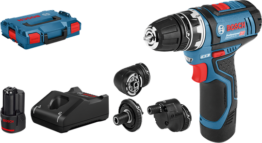 Bosch Professional - GSR 12V-15 FC - Cordless Drill Driver - Complete Set