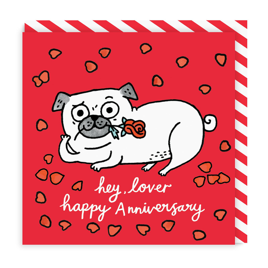 Hey Lover Happy Anniversary Greeting Card