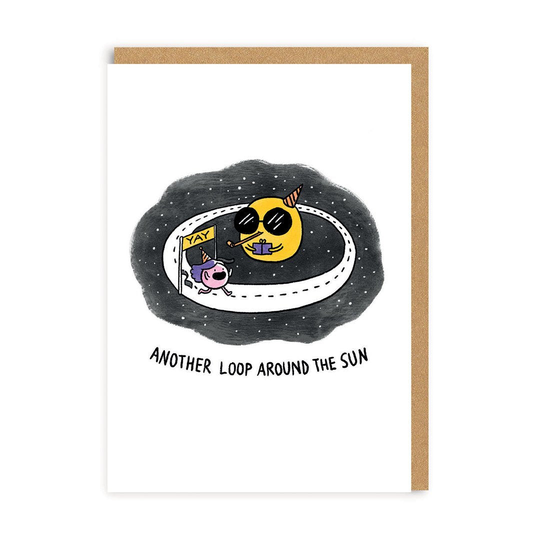 Another Loop Around The Sun Birthday Card