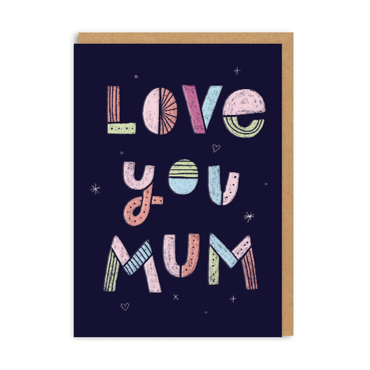 Love You Mum Greeting Card