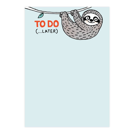 Sloth To Do A5 Notepad