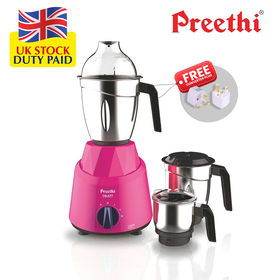Preethi Galaxy 750W Preethi - MG225 Galaxy 750W Mixer Grinder, Pink