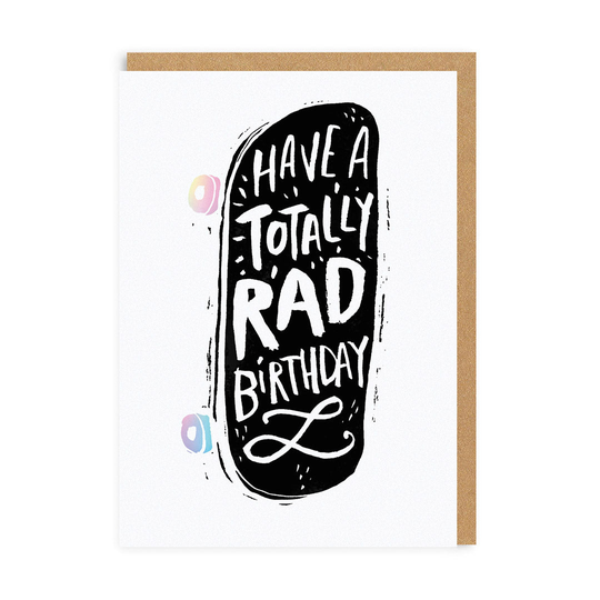 Rad Birthday Skateboard Greeting Card