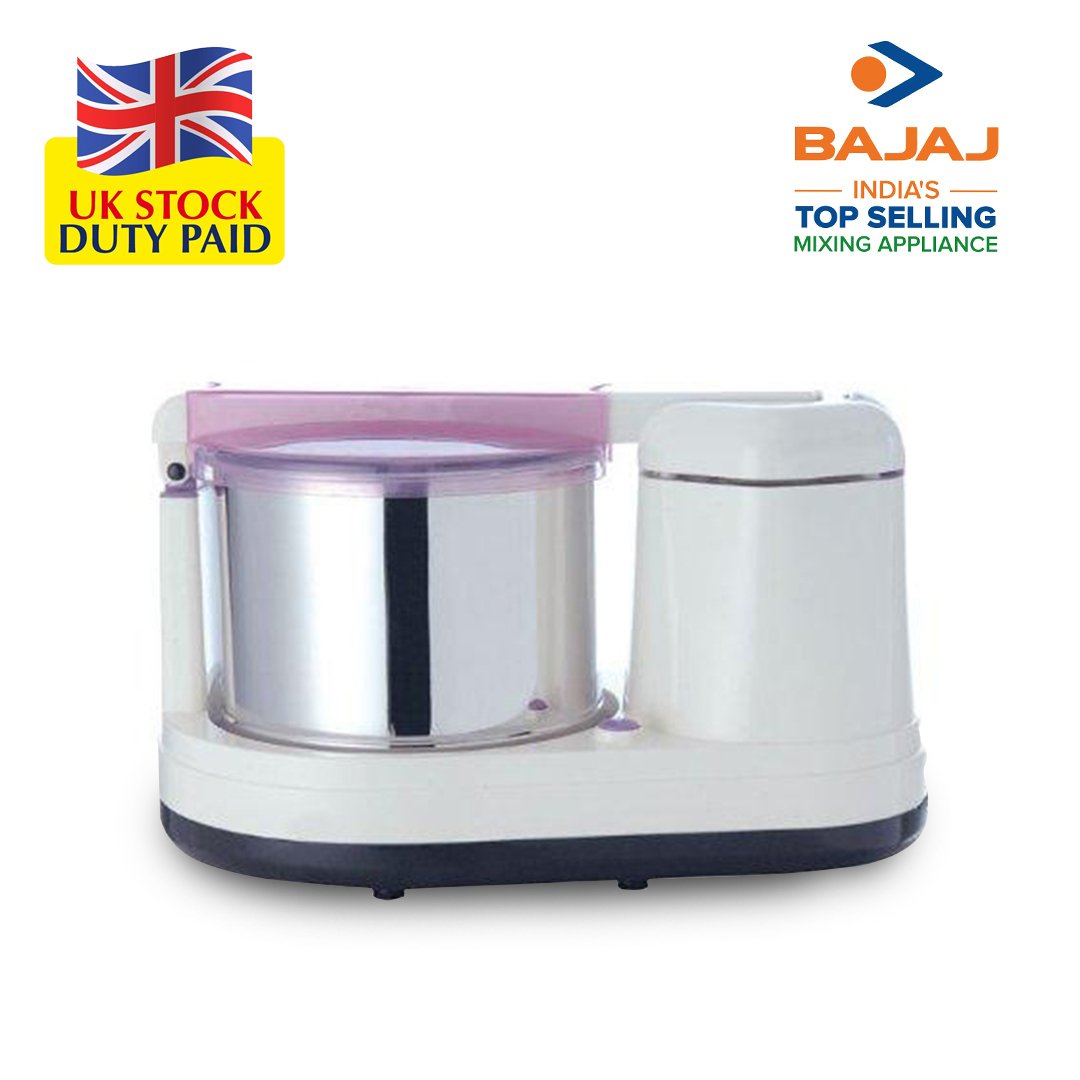Bajaj WX 9 175-Watt Wet Grinder (Arm, White & Pink)