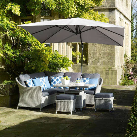 2020 Bramblecrest Lichfield 2.7m Square Cantilever Parasol - Grey