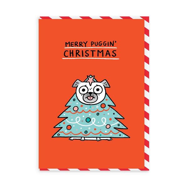 Merry Puggin' Christmas Card