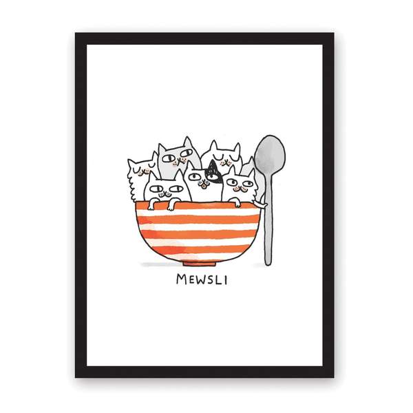 A3 Mewsli Riso Print