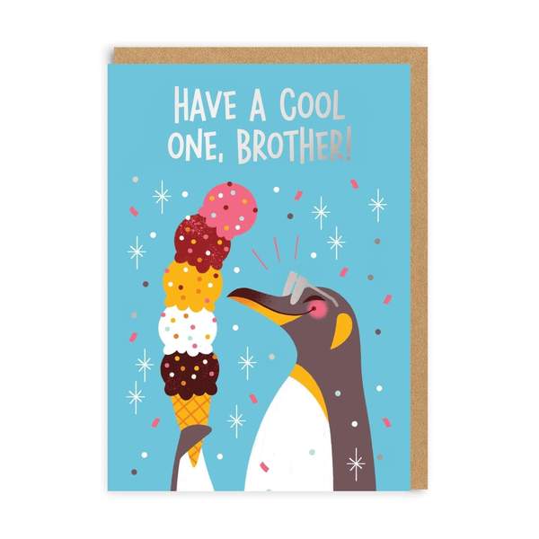 Brother Have A Cool One Birthday Greeting Card