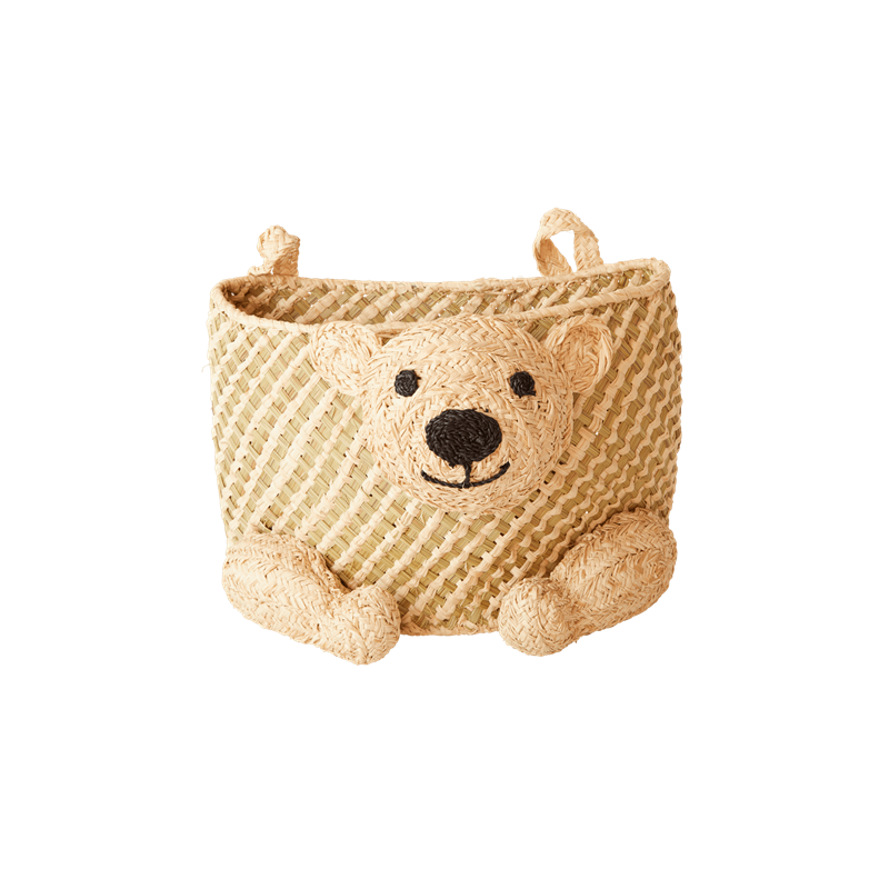 Rice - Hanging Seagrass Storage Basket - Bear Shape