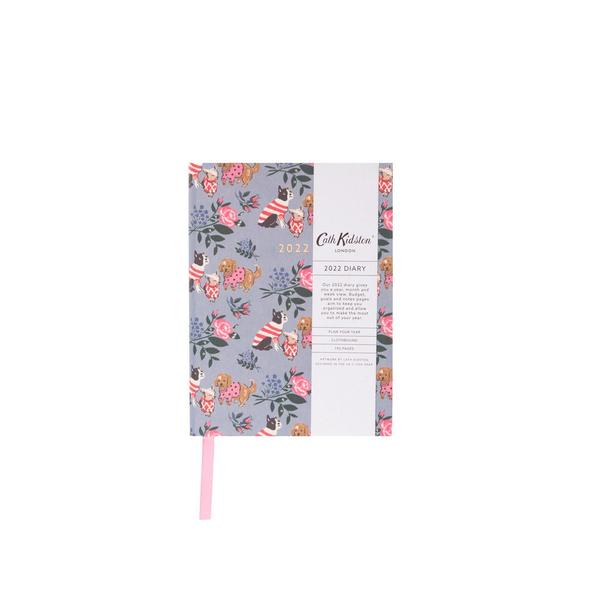 Blue Floral Dogs 2022 Diary A6ish