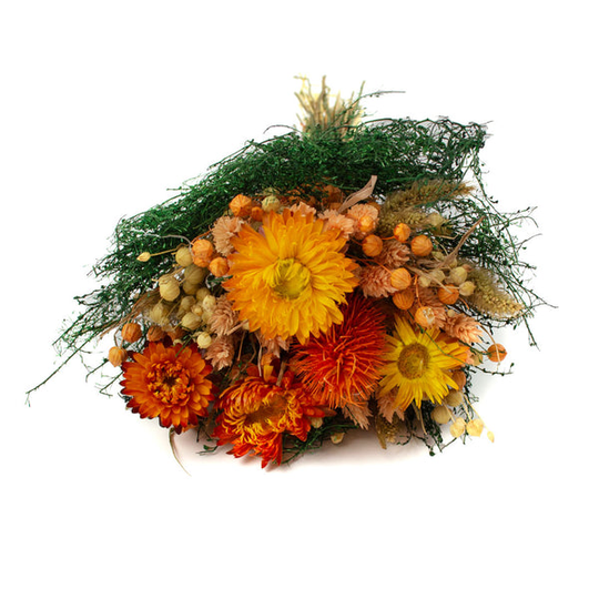 Orange Giardino Mixed Dried Flower Bouquet