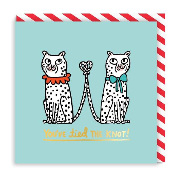 You've Tied The Knot Leopards Square Greeting Card