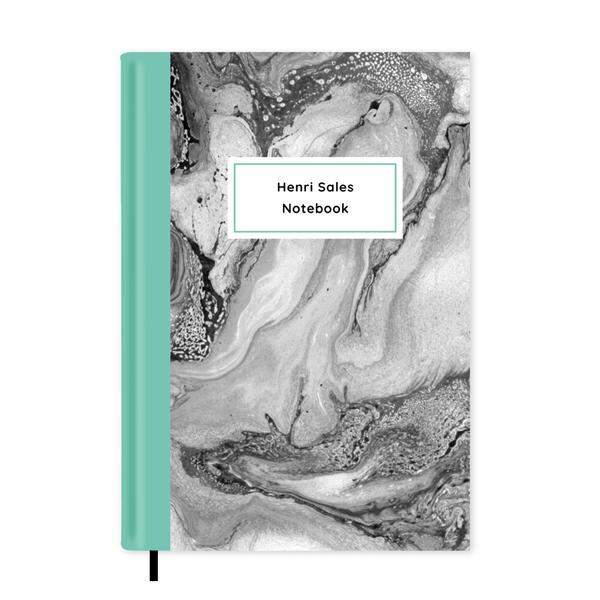 Grey Marble Notebook A5 - Personalised
