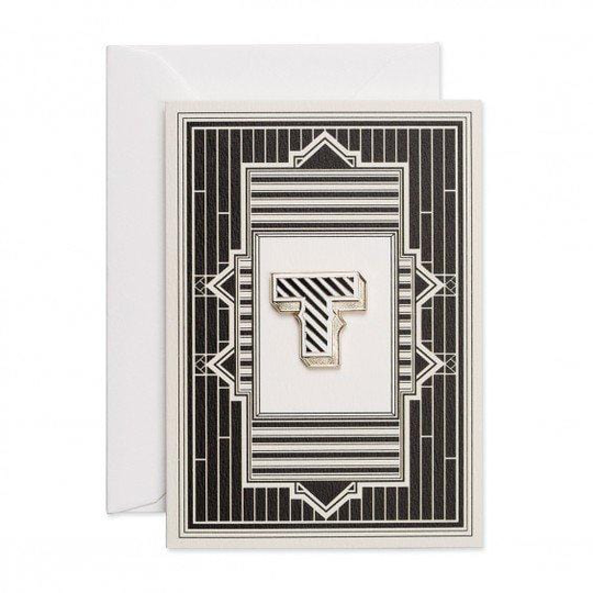 Alphabet Pin & Greeting Card, T
