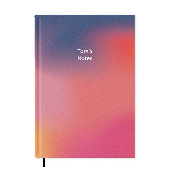 Pink Ombré Personalised Notebook A5