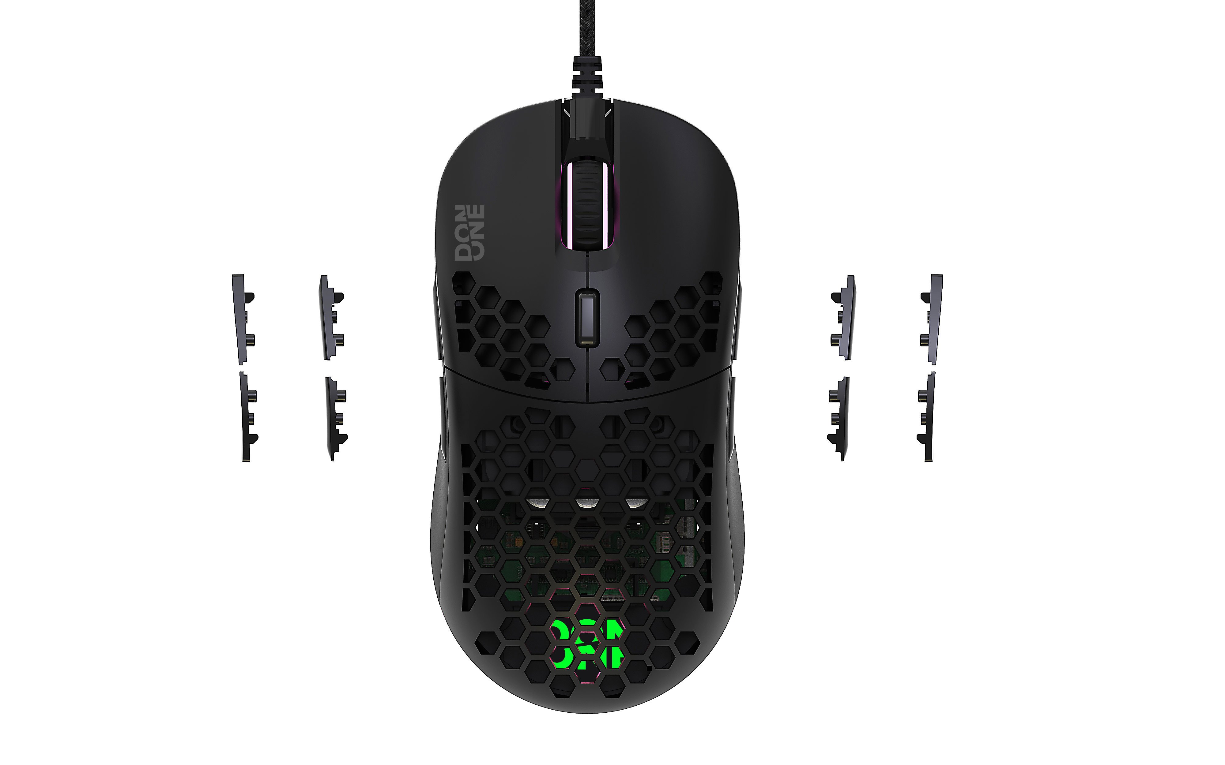 ​DON ONE - GM500 RGB LIGHTWEIGHT GAMING MOUSE - BLACK (PMW 3389)