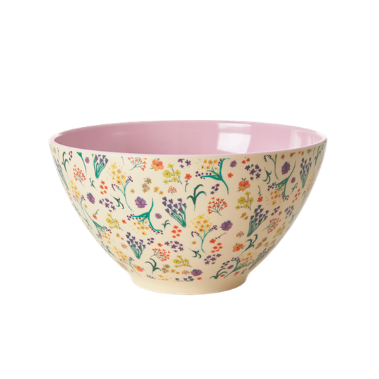 Rice - Melamine Salad Bowl - Wild Flowers Print