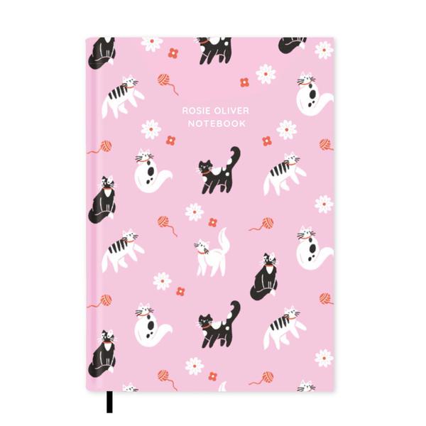 Cats Personalised Notebook A5