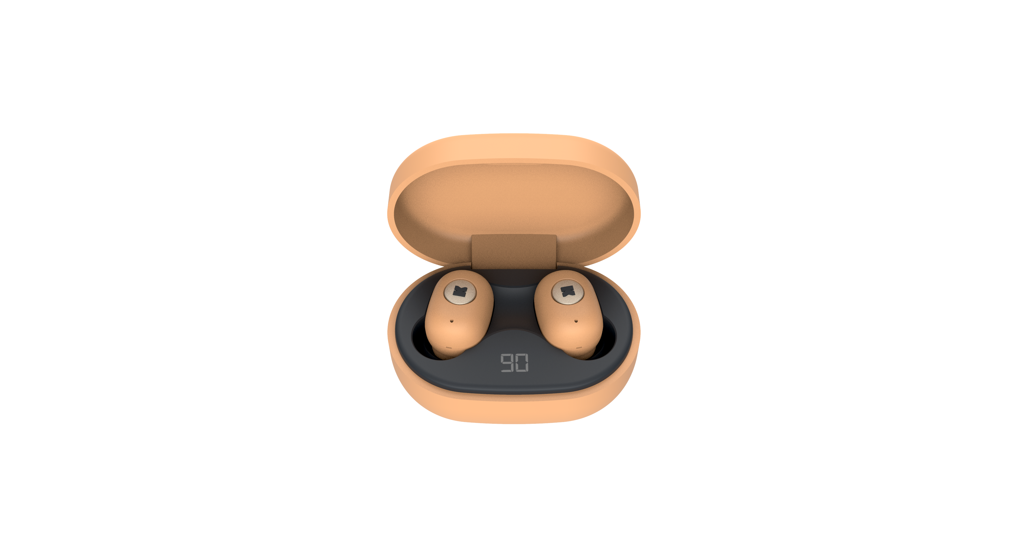 KreaFunk - aBEAN In-Ear Bluetooth Headphones - Sunny Orange (KFLP15)