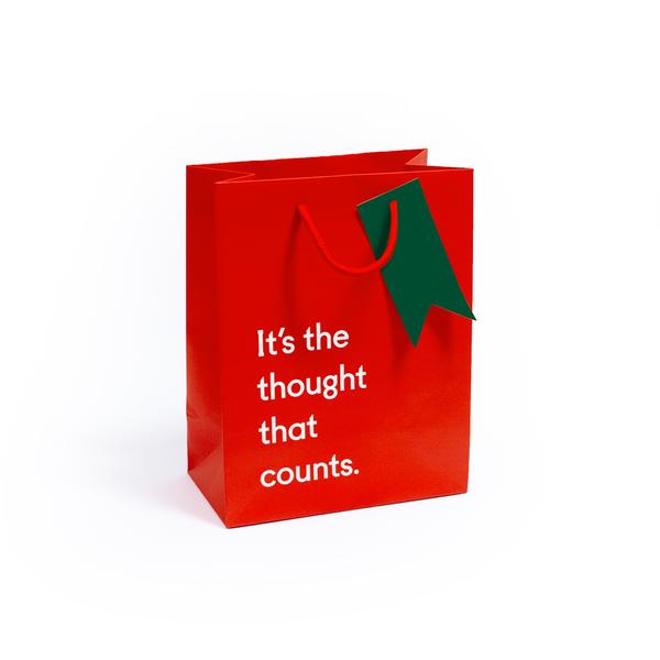 It's The Thought that Counts Medium Christmas Giftbag