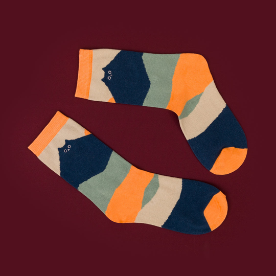 Cat Landscape Socks, Small