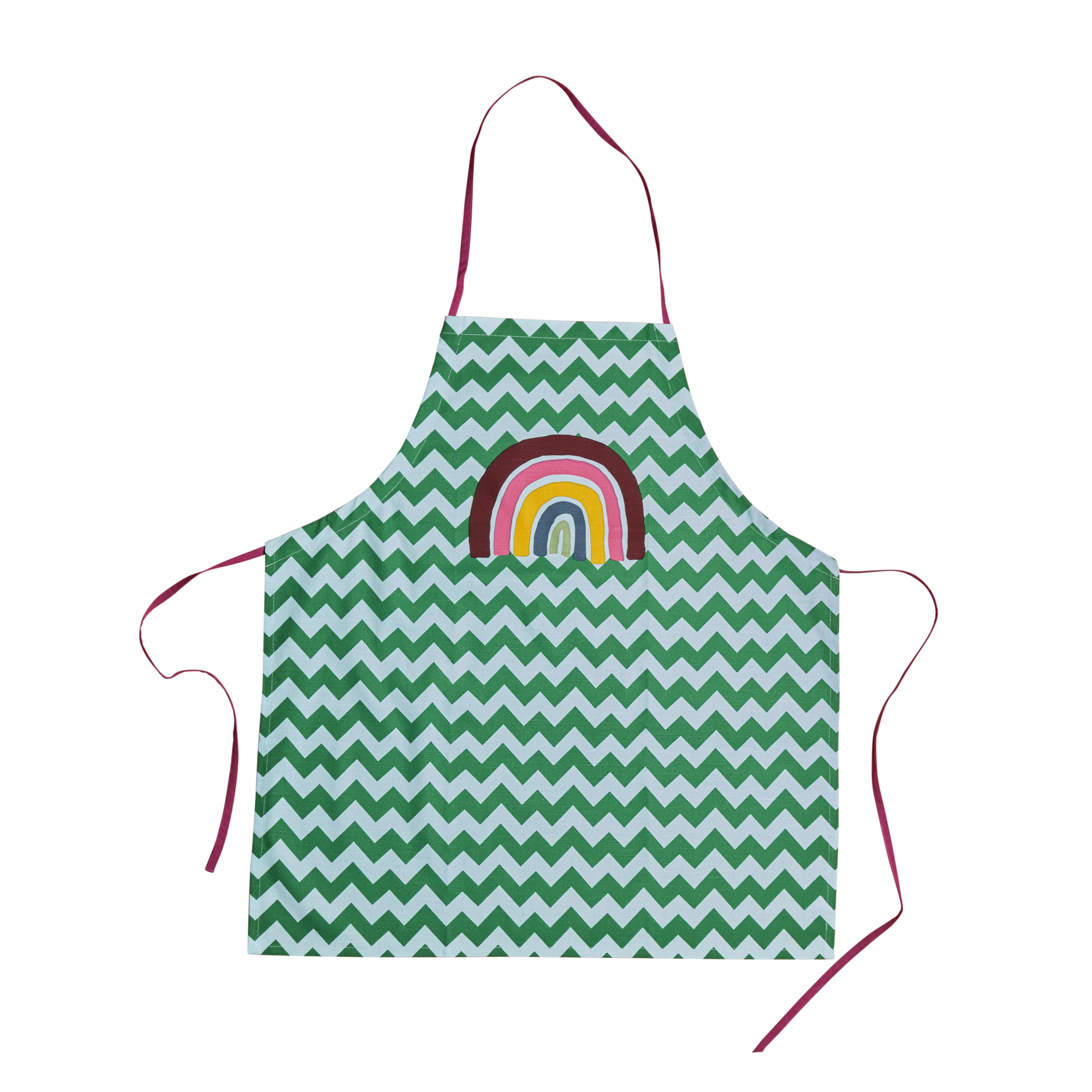 Rice - Cotton Apron - Zig Zag Print