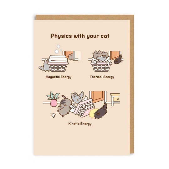 Physics With Your Cat Greeting Card