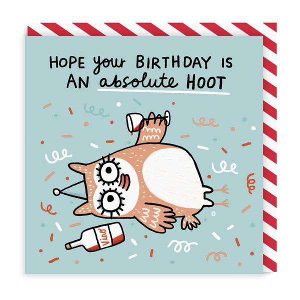 Hope Your Birthday Is a Hoot Square Greeting Card