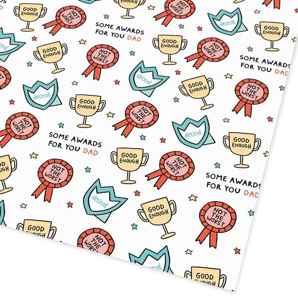 Dad Awards Flat Giftwrap