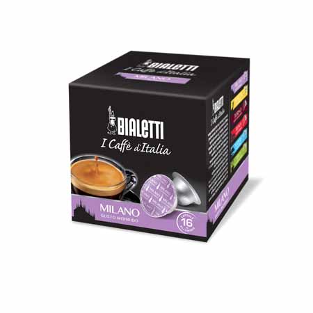 Bialetti - Espresso Capsules Milano Mild Taste 1 package of 16 pcs.- Purple (80070)