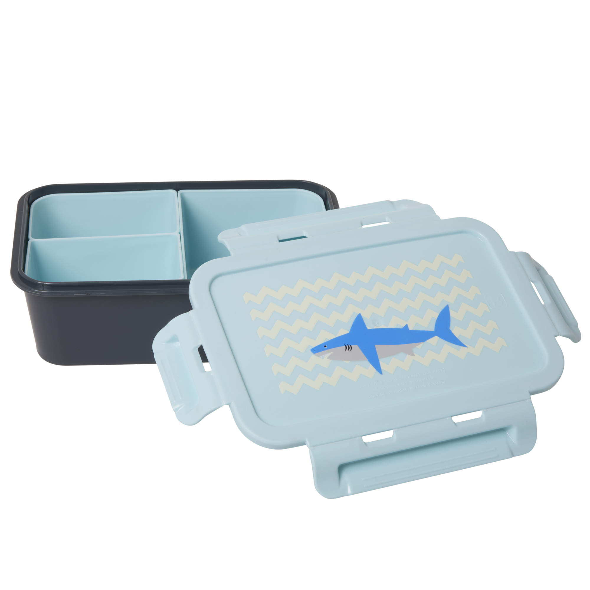 Rice - Lunchbox w. 3 Inserts - Shark Print