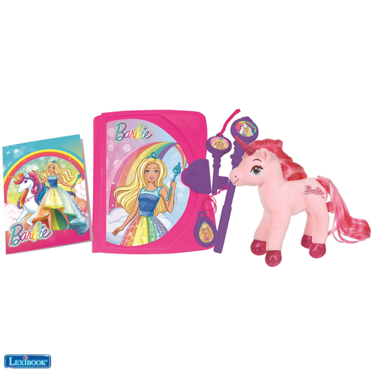 Lexibook - Barbie Electronic Secret Diary with a Unicorn plush and accessories (SD15BBY)