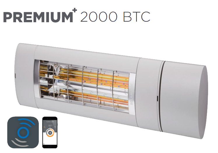 ​Solamagic - 2000 Premium + BTC Patio Heater - Titanium - 5 Years Warranty